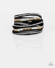 Load image into Gallery viewer, Rock Star Attitude Black w/Gold Double Wrap
