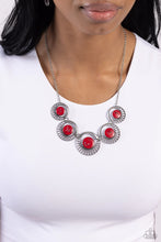 Load image into Gallery viewer, Elliptical Effervescene Red Necklace