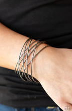Load image into Gallery viewer, Strike Out Shimmer Black Cuff