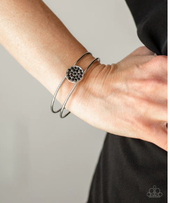 Dial Up the Dazzle Black Cuff