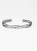 Load image into Gallery viewer, Twist of the Wrist Black Cuff