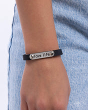 Load image into Gallery viewer, Love Life Black Wrap Bracelet