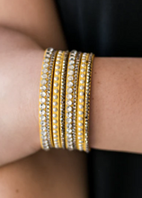Load image into Gallery viewer, Guitars and Glitter Yellow Wrap