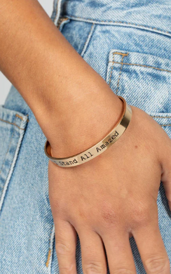 I Stand All Amazed Gold Cuff