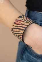 Load image into Gallery viewer, Zebra Zone Red Cork Cuff