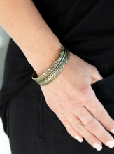 Load image into Gallery viewer, Tran-QUILL-ity Brass Cuff