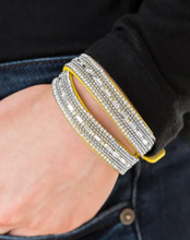 Load image into Gallery viewer, Shimmer and Sass Yellow Double Wrap