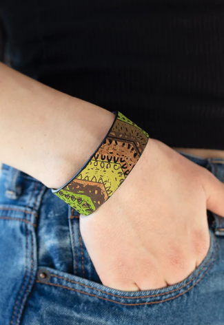 Come Uncorked Green Cork Cuff