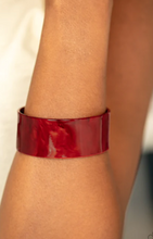 Load image into Gallery viewer, Glaze Over Red Acrylic Cuff