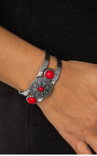 Load image into Gallery viewer, Here Comes the Sundial Red Cuff