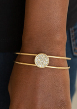 Load image into Gallery viewer, Dial Up The Dazzle Gold Cuff