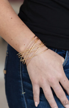 Load image into Gallery viewer, Strike Out Shimmer Gold Cuff