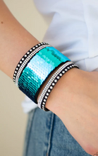 Load image into Gallery viewer, Mermaids Have More Fun Bright Blue Wrap