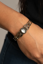 Load image into Gallery viewer, Wait and Seer Brass Cuff