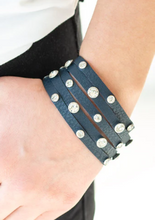 Load image into Gallery viewer, Rhinestone Reputation Blue Wrap