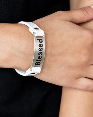 Count Your Blessings White Snap Bracelet