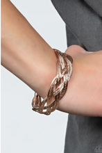 Load image into Gallery viewer, Get Your Wires Crossed Rose Gold Cuff