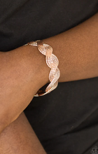 Load image into Gallery viewer, Braided Brilliance Rose Gold Cuff