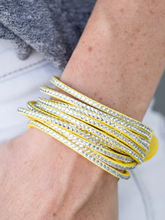 Load image into Gallery viewer, Do The Hustle Yellow Double Wrap