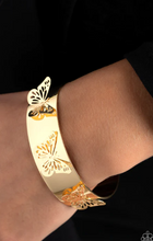 Load image into Gallery viewer, Magical Mariposas Gold Cuff