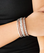 Load image into Gallery viewer, Rebel in Rhinestones Orange Wrap