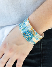 Load image into Gallery viewer, Marbled Mystique blue Acrylic Cuff