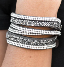 Load image into Gallery viewer, Rhinestone Radar Silver Double Wrap