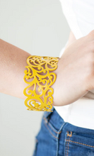Load image into Gallery viewer, Vine and Dash Yellow Cuff