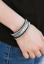 Load image into Gallery viewer, Rhinestone Rock Star Black Wrap