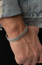 Load image into Gallery viewer, Line of Scrimmage Silver Cuff