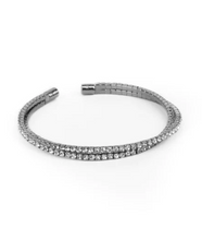 Load image into Gallery viewer, Iridescently Intertwined Black Coil Cuff