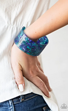 Load image into Gallery viewer, Cosmic Couture Blue Acrylic Cuff