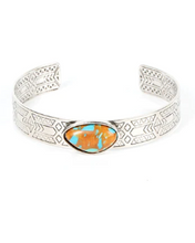 Load image into Gallery viewer, Gobi Glyphs Brown Cuff