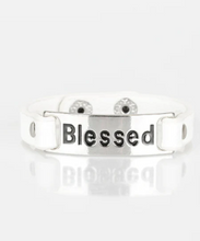 Load image into Gallery viewer, Count Your Blessings White Snap Bracelet