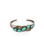 Load image into Gallery viewer, Cottage Living Blue Cuff