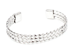 Load image into Gallery viewer, Line of Scrimmage Silver Cuff