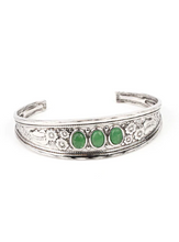 Load image into Gallery viewer, Flower Patch Picnic Green Cuff