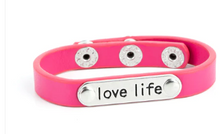 Load image into Gallery viewer, Love Life Pink Snap Bracelet