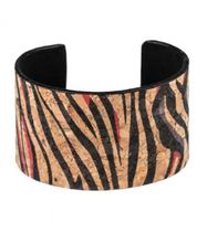Load image into Gallery viewer, Zebra Zone Red Cork Cuff