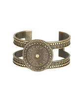 Load image into Gallery viewer, Textured Trade Brass Cuff