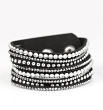 Load image into Gallery viewer, Guitars and Glitter Black Wrap