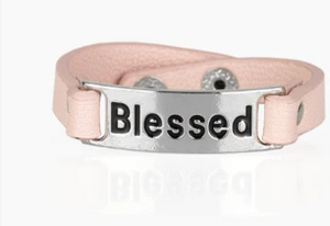 Count Your Blessings Pink Snap Bracelet