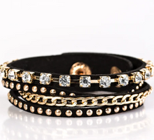 Load image into Gallery viewer, You Talkin to Me Black/Gold Wrap