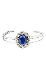 Load image into Gallery viewer, Prismatic Flower Patch Blue Cuff