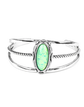 Load image into Gallery viewer, Stone Sahara Green Cuff