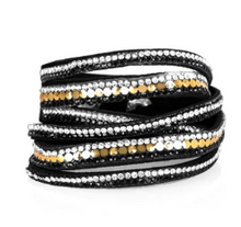 Load image into Gallery viewer, Rockstar Attitude Black with Gold Double Wrap