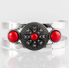 Load image into Gallery viewer, Here Comes the Sundial Red Cuff