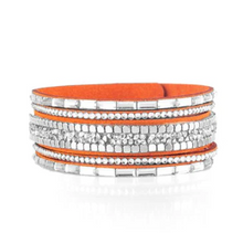 Load image into Gallery viewer, Rebel in Rhinestones Orange Wrap