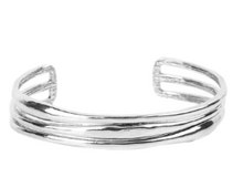 Load image into Gallery viewer, Level With Me Silver Cuff