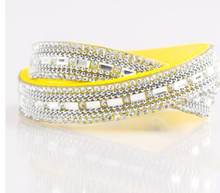 Load image into Gallery viewer, Shimmer and Sass Yellow Double Wrap
